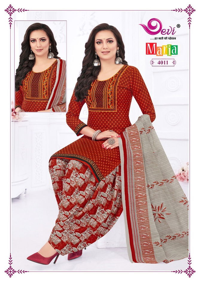 Maria Vol 4 By Devi Neck Work Cotton Patiyala Readymade Dress Orders In India